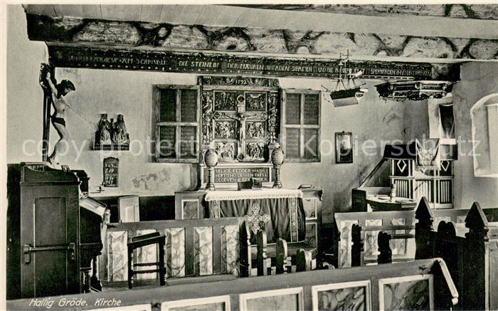 Groede Hallig Kirche von Innen Besucht die sch?ne deutsche Nordmark