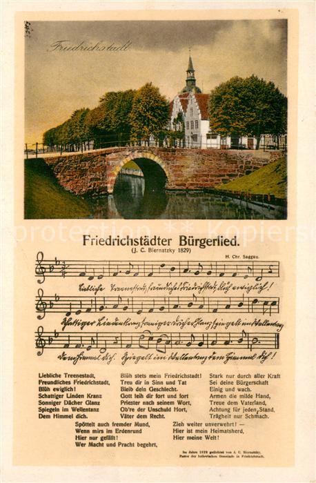 Friedrichstadt Eider Buergerlied Notenblatt