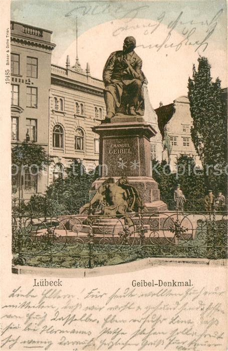 LueBECK  CITY Geibel-Denkmal