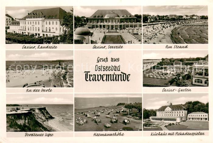 Travemuende Ostseebad Hermannshoehe Casino-Garten Strand Mole