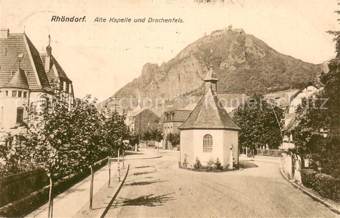 Rhoendorf Kapelle und Drachenfels