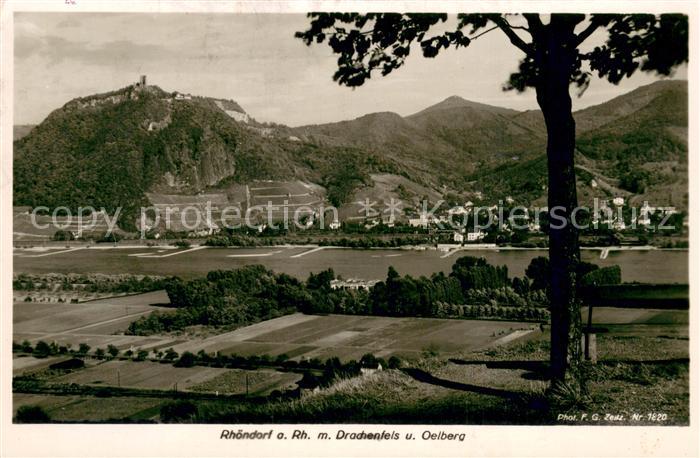 Rhoendorf Drachenfels und Oelberg Siebengebirge Berggasthaus