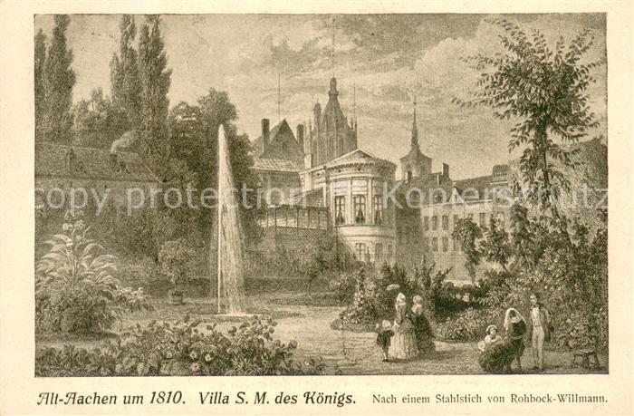 Aachen Alt-Aachen um 1810 Villa S.M.des Koenigs