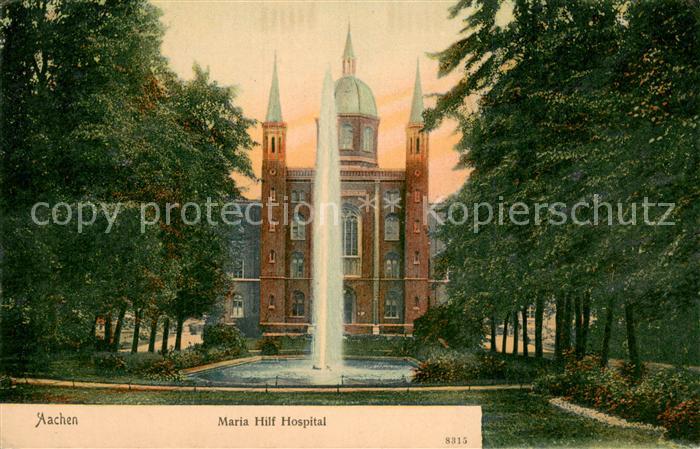 Aachen Maria Hilf Hospital Lithographie