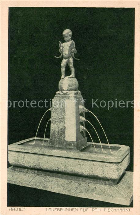 Aachen Laufbrunnen auf dem Fischmarkt
