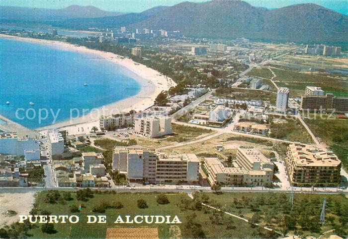 Puerto de Alcudia Fliegeraufnahme Hotel Strand