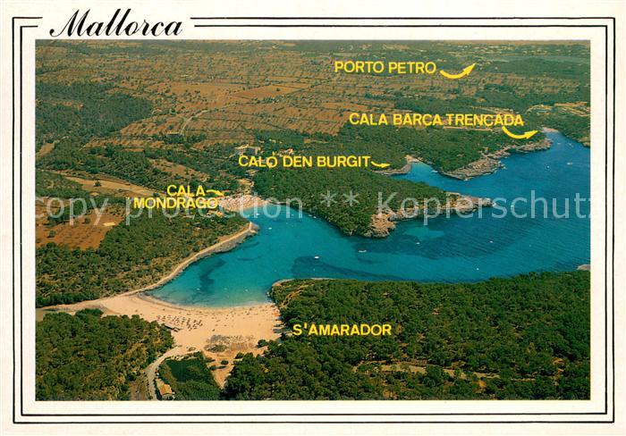 Mallorca Fliegeraufnahme S´Amarador Cala Mondrago Straende