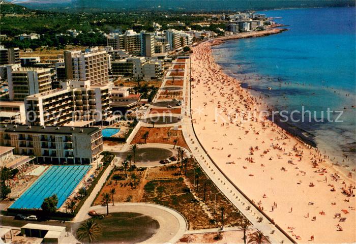 Cala Millor Mallorca Strand und Hotel Vista Aerea