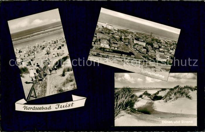 Juist Nordseebad Strand Fliegeraufnahme Duenen