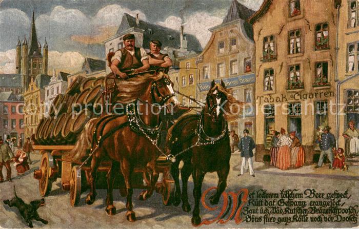 Koeln Rhein Der Bierwagen