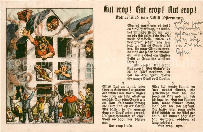 Koeln Rhein Kut erop Kut erop Kut erop Koelner Liedtext von Wille Ostermann