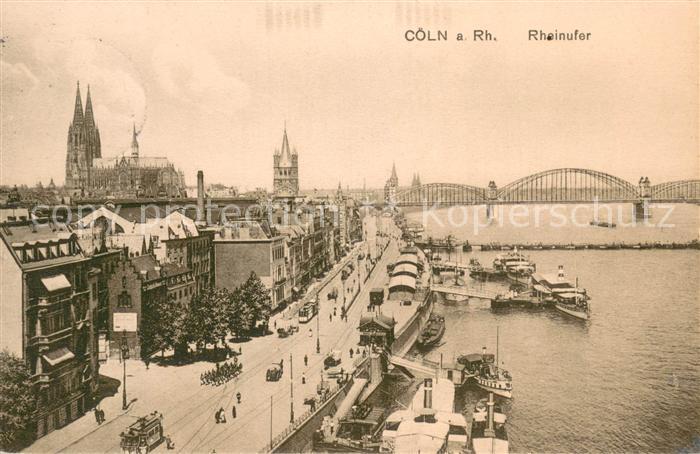 Koeln Rhein Rheinufer