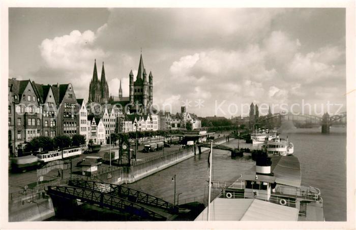 Koeln Rhein Rheinufer