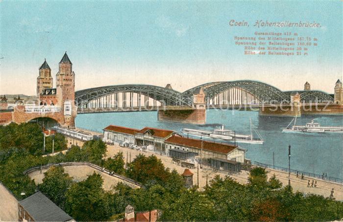 Koeln Rhein Hohenzollernbruecke