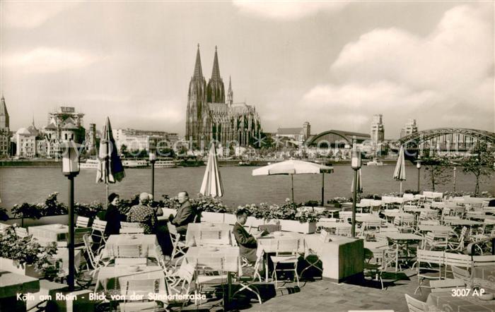 Cologne Koeln Rhein Vue de Terrasse de Suenner