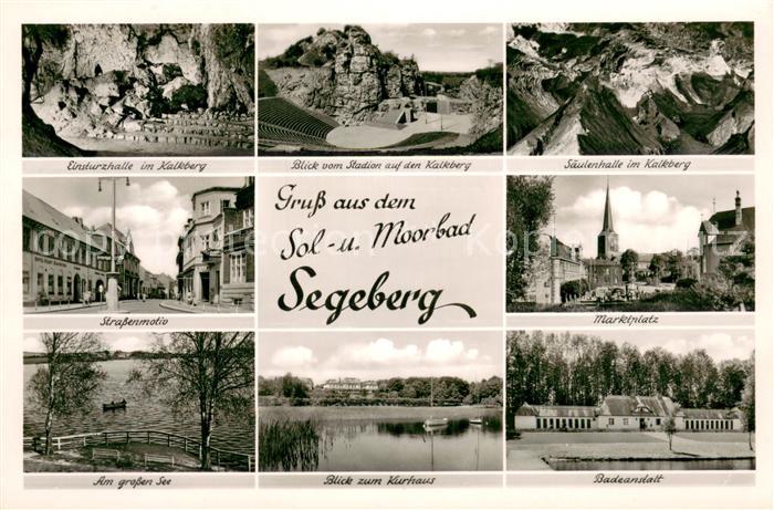 Bad Segeberg Einsturzhalle Strassenmotiv Am gr See Kurhaus Kalkberg Saeulenhalle