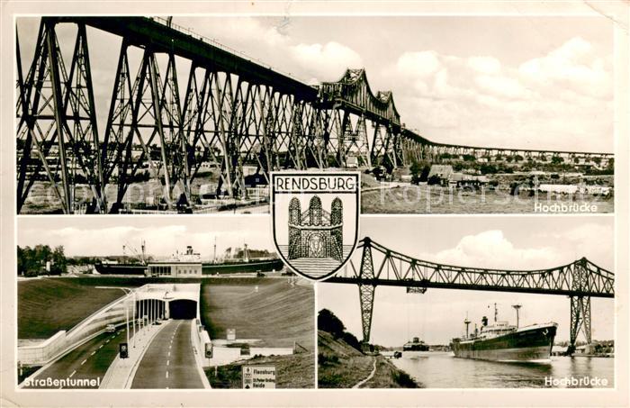 Rendsburg Schleswig-Holstein Hochbruecke Strassentunnel