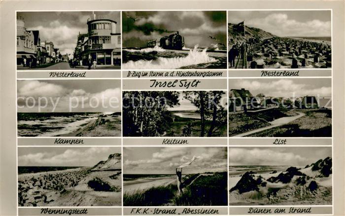 Westerland Sylt Kampen Wenningstedt Hindenburgdamm Keitum List Strand Duenen