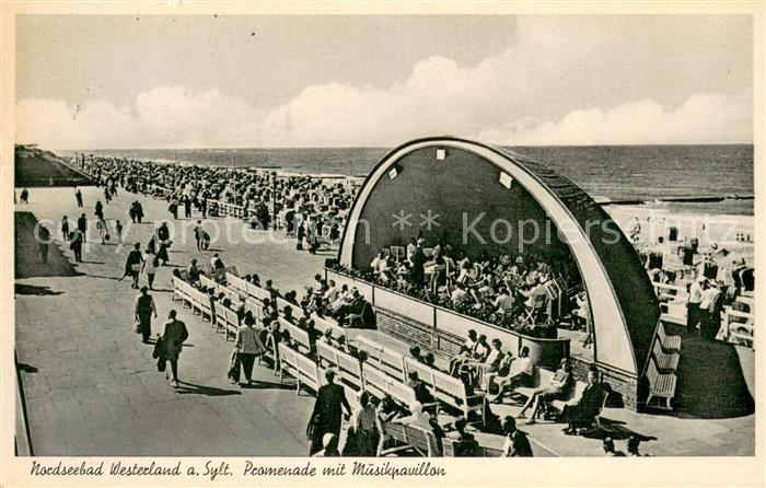 Westerland Sylt Promenade mit Musikpavillon
