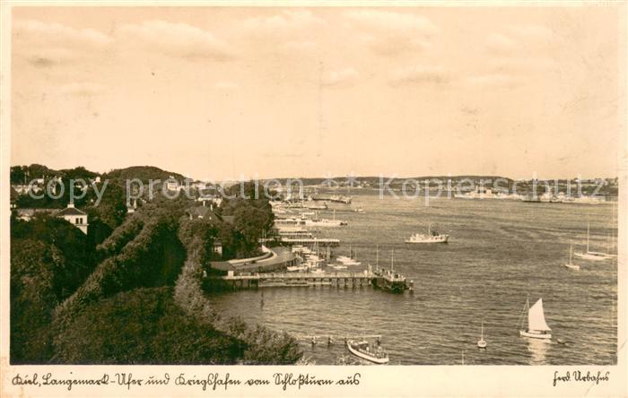 KIEL  CITY Langemark Uver und Kriegshafen vom Schlossturm gesehen