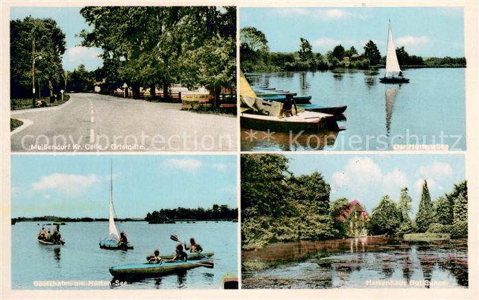 Winsen Aller Meissendorf Ortsmitte Der Huettensee Bootshafen Herrenhaus