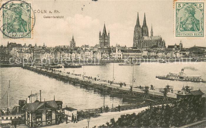 Coeln Rhein Panorama mit Dom