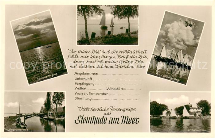 Steinhuder Meer Sonnenuntergang Landungssteg Uferpromenade Wilhelmstein