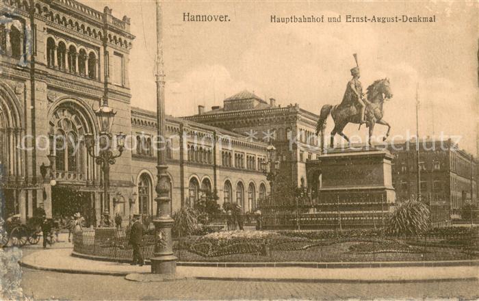 HANNOVER  CITY Hauptbahnhof und Ernst August Denkmal