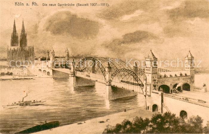 Koeln Rhein Neue Dombruecke