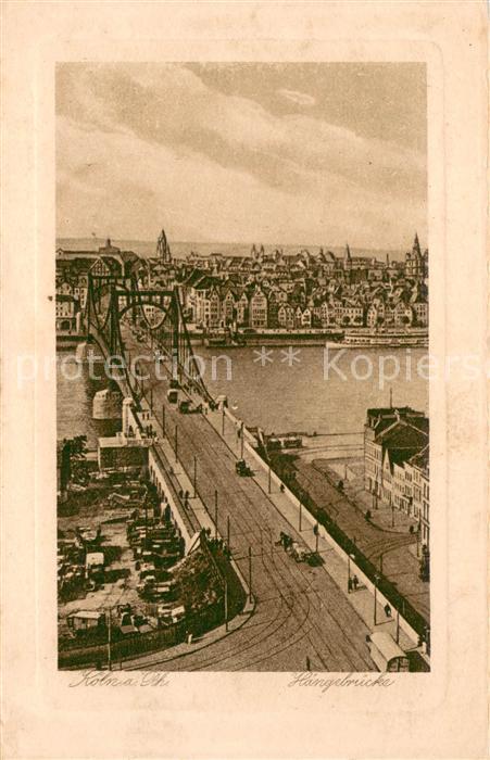Koeln Rhein Haengebruecke