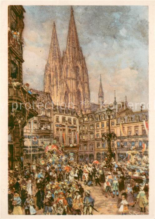 Koeln Rhein Koelner Karneval 1939 mit Dom