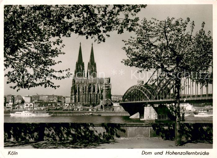 Koeln Rhein Dom und Hohenzollernbruecke