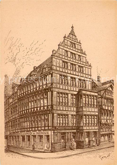 HANNOVER  CITY Baudenkmal Pfannenschmid Haus Kuenstlerkarte