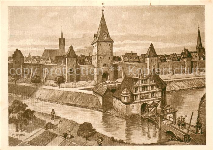 Alt Hannover Vor dem Steintor um 1600 Stadtmauerring