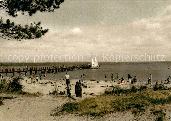 Scharbeutz Ostseebad Strandpartie Bootsanlegestelle