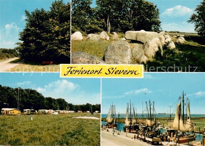 Sievern Landschaft Huenengrab Campingplatz Wremer Tief Fischkutterhafen