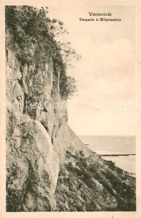 Warnemuende Ostseebad Uferpartie bei Wilhelmshoehe