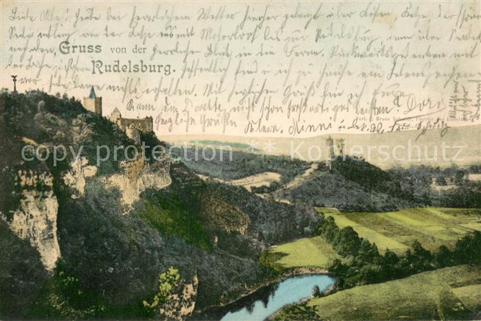 Saaleck Panorama Saaletal mit Blick zur Rudelsburg