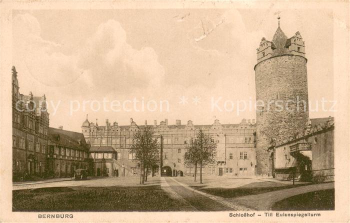 Bernburg Saale Schlosshof Till Eulenspiegel Turm Feldpost