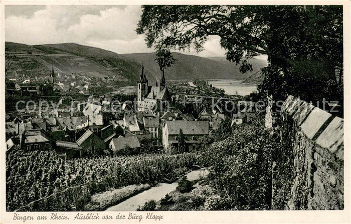 Bingen Rhein Ausblick von der Burg Klopp