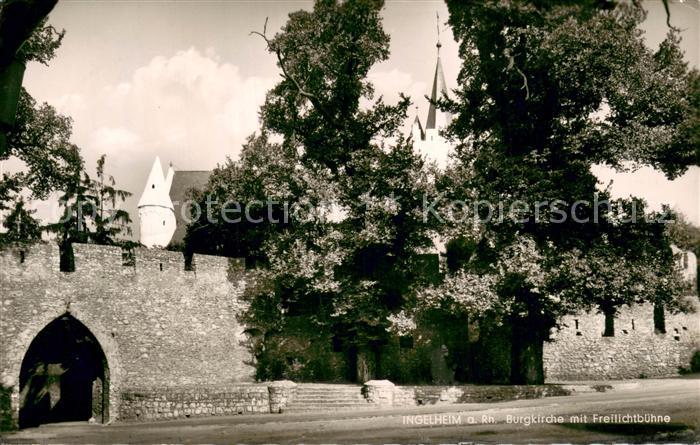 Ingelheim Rhein Burgkirche mit Freilichtbuehne