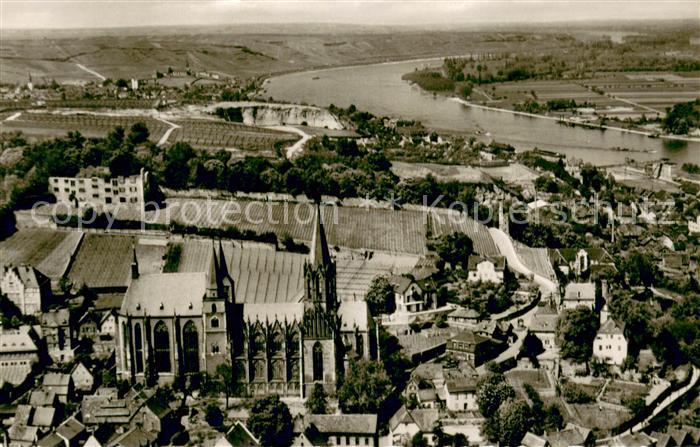 Oppenheim Stadtbild mit Katharinenkirche im Hintergrund Nierstein am Rhein Flieg
