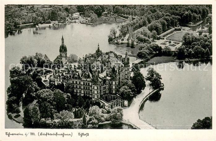 Schwerin Mecklenburg Schloss Fliegeraufnahme