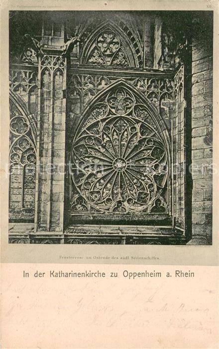 Oppenheim Katharinenkirche Fensterrose am Seitenschiff