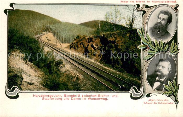 Ruebeland Harz Harzzahnradbahn Portrait Roman Abt Erfinder des Zahnstangensystem