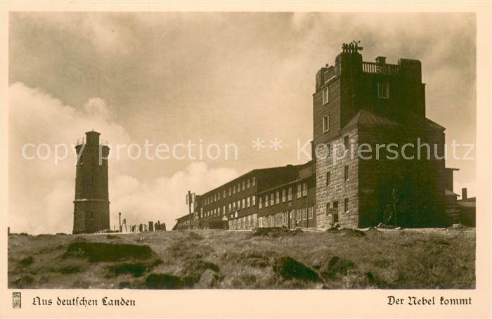 Wernigerode Harz Der Nebel kommt Brockenhotel Aussichtsturm Serie Aus deutschen