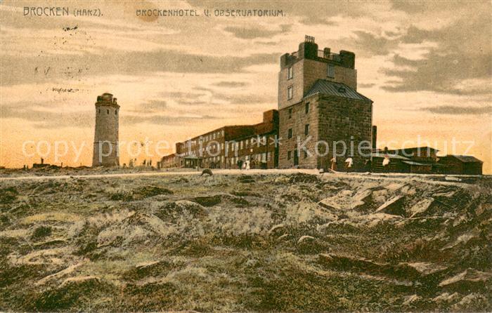 Wernigerode Harz Brocken Hotel und Observatorium Offizielle Ansichtskarte