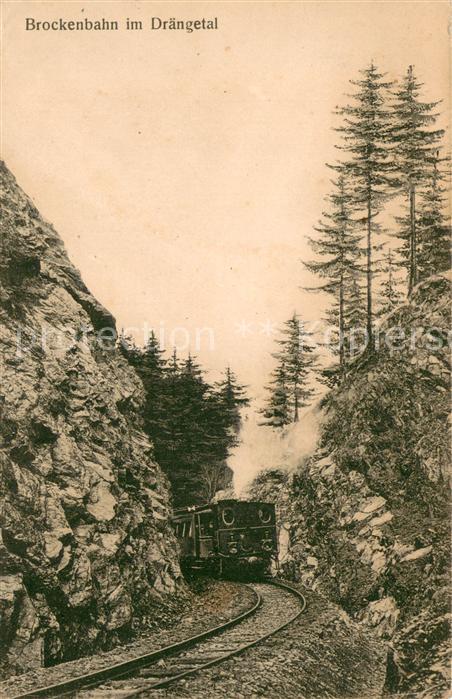 Wernigerode Harz Brockenbahn im Draengetal Offizielle Ansichtskarte