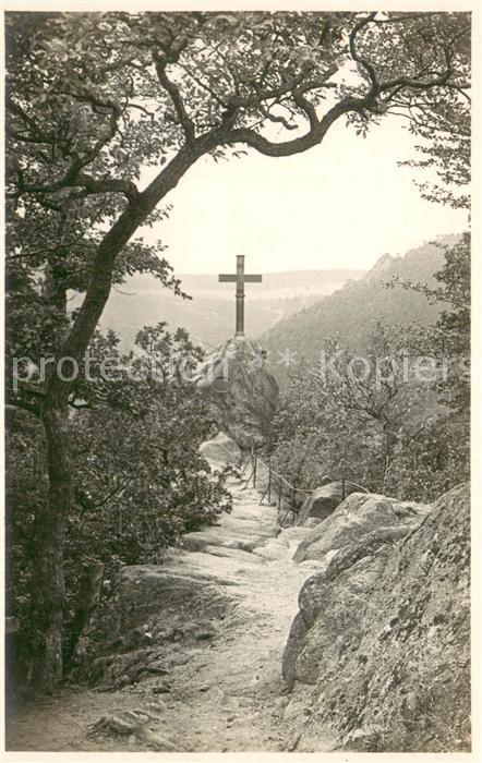 Ilsenburg Harz Ilsestein Gipfelkreuz Felsen