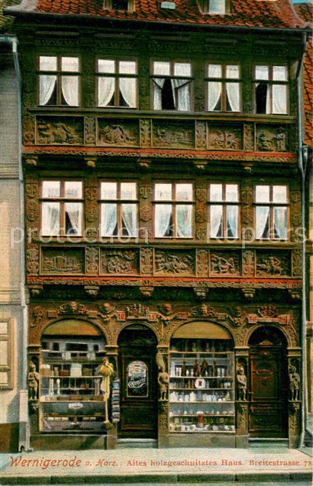 Wernigerode Harz Altes holzgeschnitztes Haus